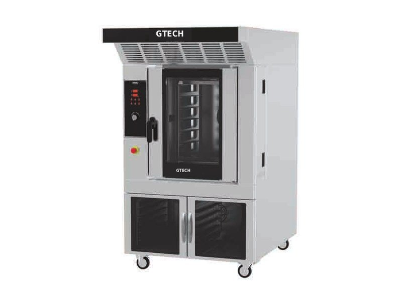 G Tech 6-tray rotary oven — stainless steel commercial kitchen equipment