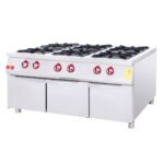 Range With Cabinet - 6 Burners - 120x90 - NG — DRN professional kitchen equipment