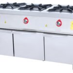 Range and Cabinet - 3 Burners - 150x60 - Gas — DRN professional kitchen equipment