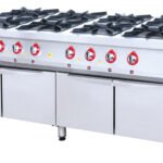 Range and Cabinet - 8 Burners - 200x100 - Gas — DRN professional kitchen equipment