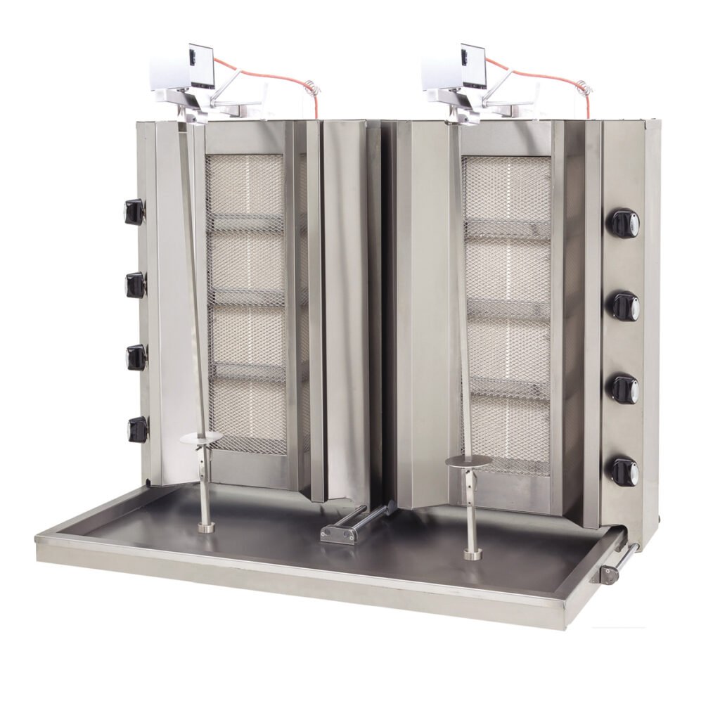 Doner Machine Double - Upper Motor 8 Burner - Gas — DRN professional kitchen equipment