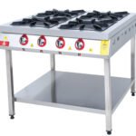 Range and Bottom-Shelf - 4 Burners - 100x100 - Gas — DRN professional kitchen equipment