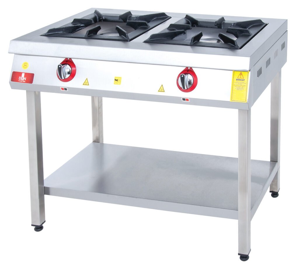 Range and Bottom-Shelf - 2 Burners - 100x60 - Gas — DRN professional kitchen equipment