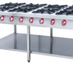 Range and Bottom-Shelf - 8 Burners - 200x100 - Gas — DRN professional kitchen equipment