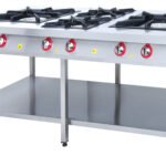 Range and Bottom-Shelf - 6 Burners - 200x100 - Gas — DRN professional kitchen equipment