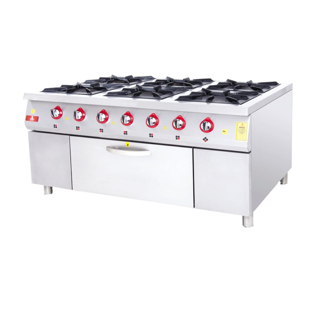 Range With Oven - 6 Burners - 120x90 - Gas — DRN professional kitchen equipment