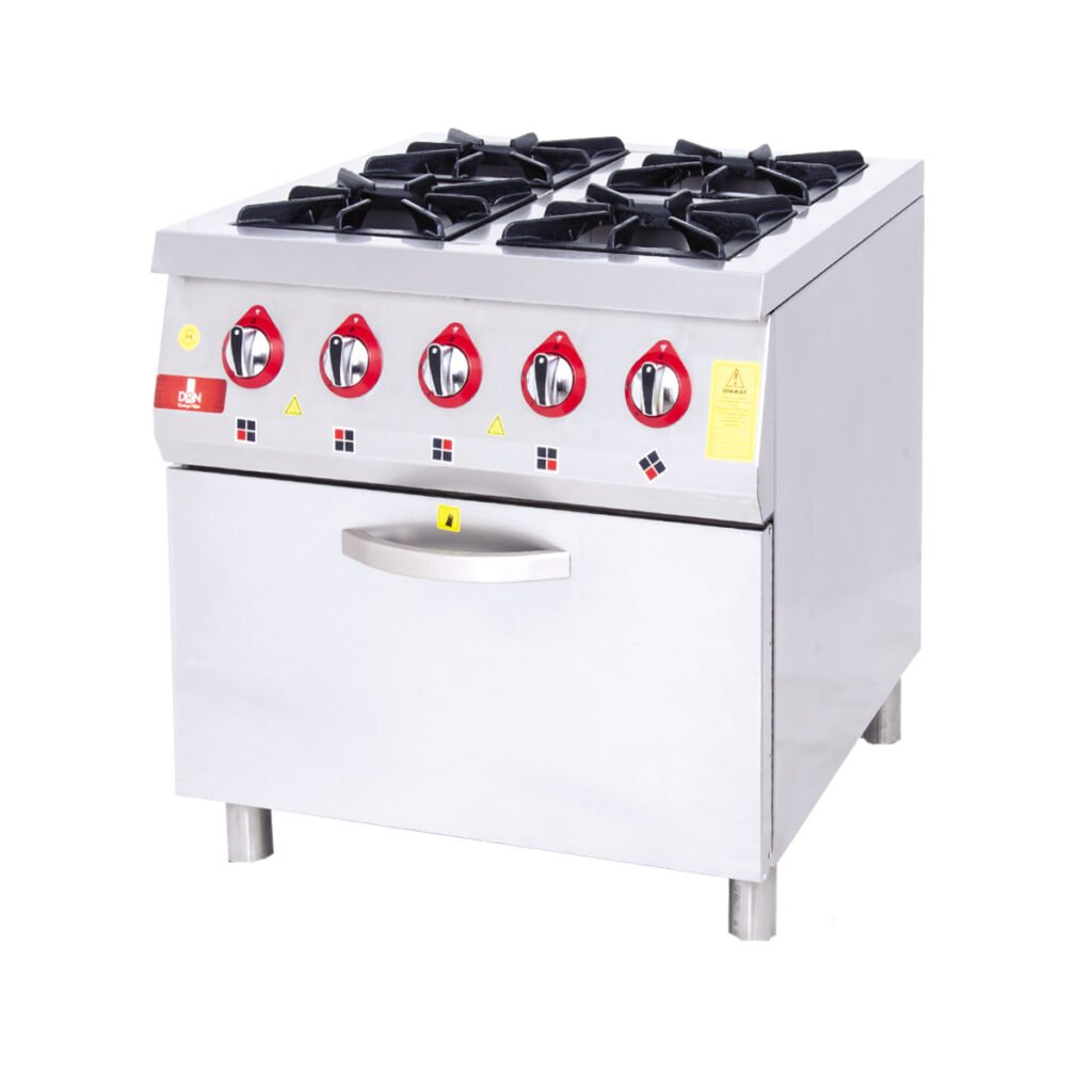 Range With Oven - 4 Burners - 80x90-Gas — DRN professional kitchen equipment