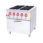 Range With Oven - 4 Burners - 80x90-Gas — DRN professional kitchen equipment