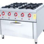 Range and Oven - 4 Burners - 100x100 - Gas — DRN professional kitchen equipment