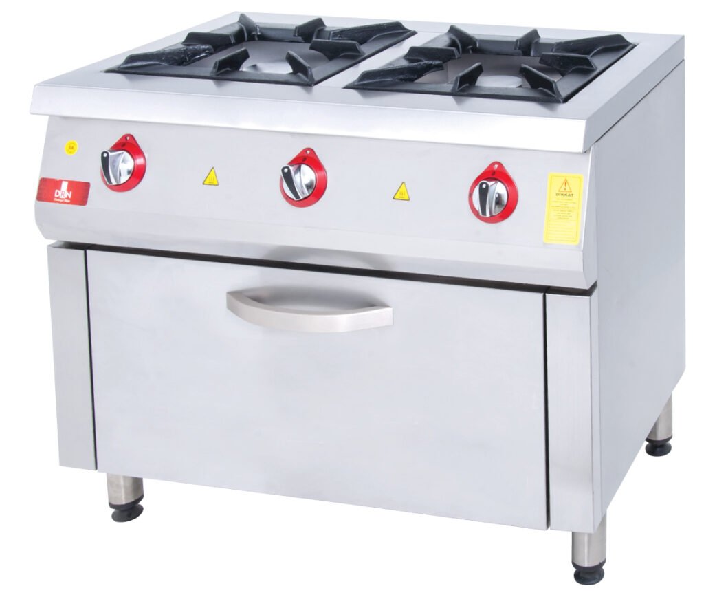 Range and Oven - 2 Burners - 100x60 - Gas — DRN professional kitchen equipment
