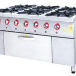 Range and Oven - 6 Burners - 150x100 - Gas — DRN professional kitchen equipment