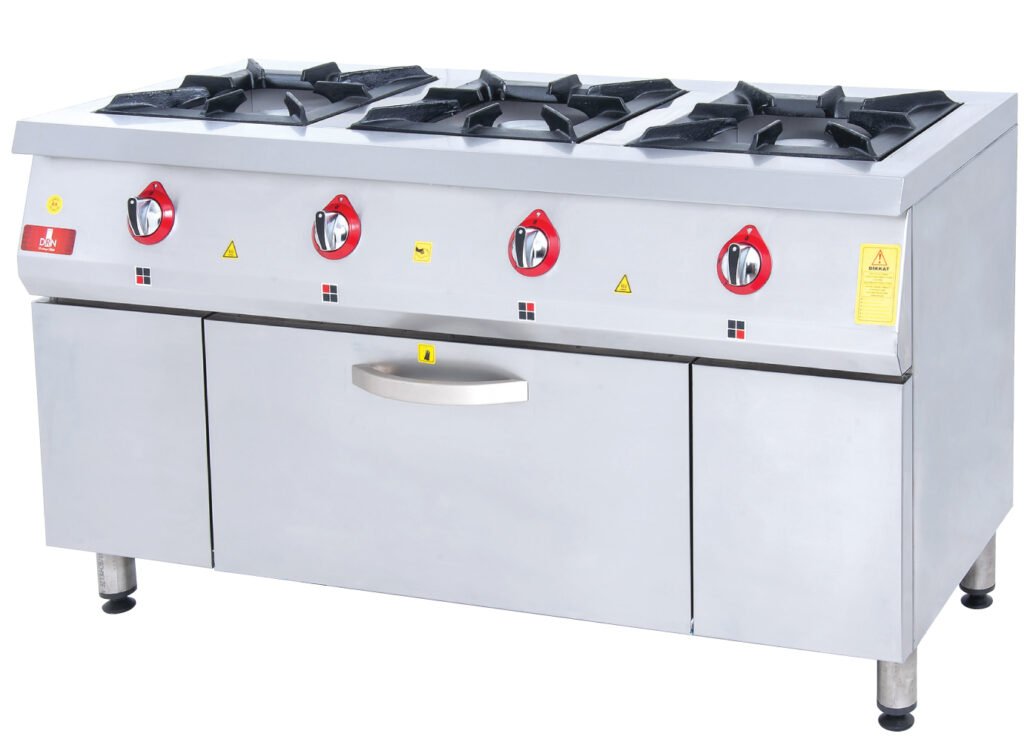 Range and Oven - 3 Burners - 150x60 - Gas — DRN professional kitchen equipment