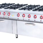 Range and Oven - 8 Burners - 200x100 - Gas — DRN professional kitchen equipment