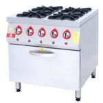 Range and Oven - 4 Burners - 80x80 - Gas — DRN professional kitchen equipment