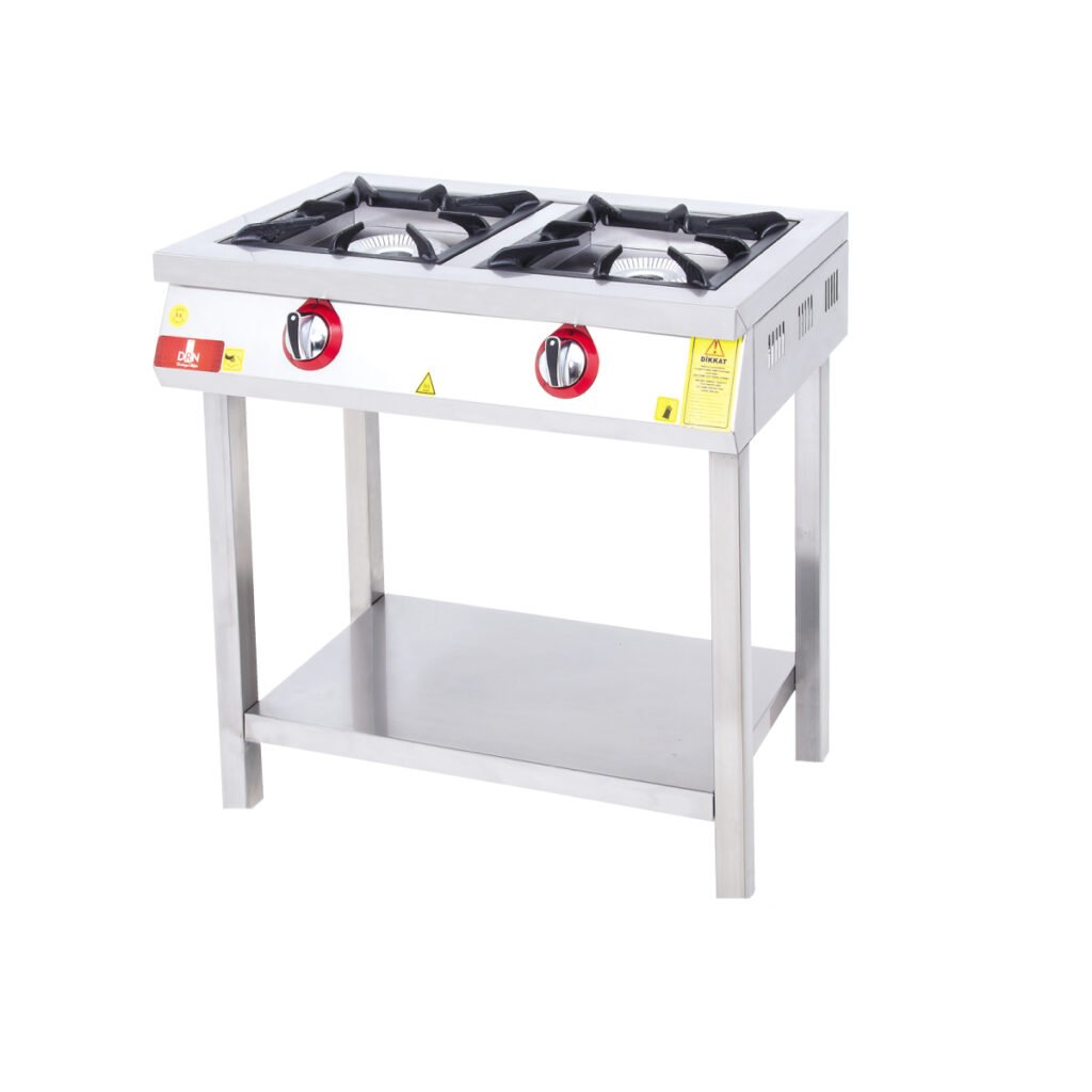 Range and Bottom-Shelf - 2 Burners - 80x45 - Gas — DRN professional kitchen equipment