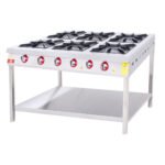 Range and Bottom-Shelf - 6 Burners - 130x80 - Gas — DRN professional kitchen equipment