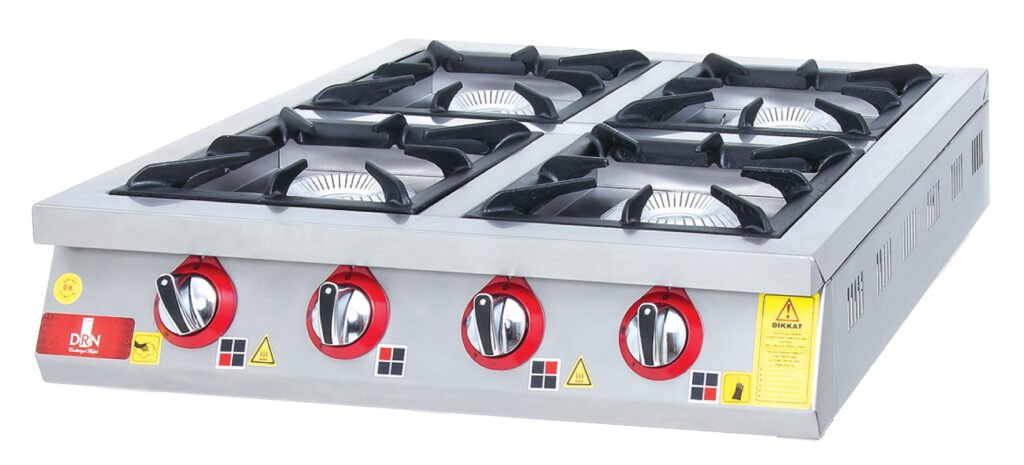 Cooktop - 4 Burners - 80x80 - Gas — DRN professional kitchen equipment