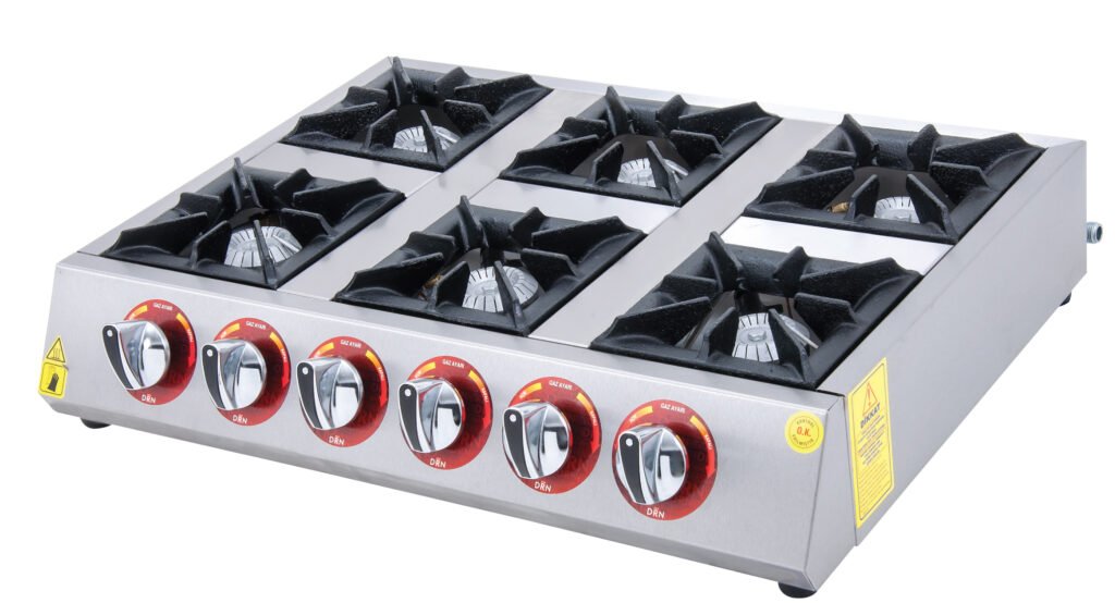 Mini Cooktop - 6 Burners - 75x50 - Gas — DRN professional kitchen equipment