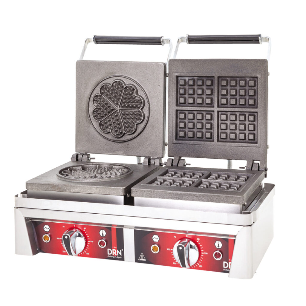 Waffle Maker Plus - Double Clover&Square - Electric — DRN professional kitchen equipment